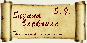 Suzana Vitković vizit kartica